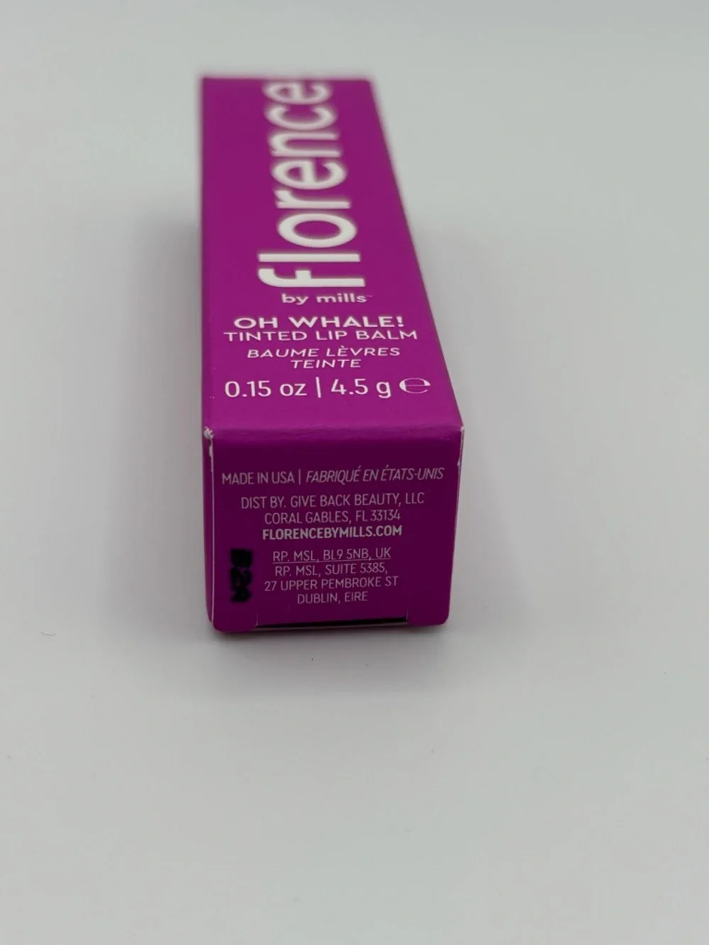 Florence by Mills Oh Whale Tinted Lip Balm 0.15oz New